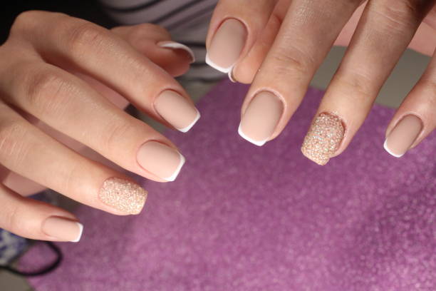 istock Manicure design for the bride French 856231188