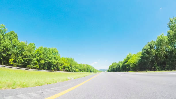 istock Driving East on Interstate Highway 40 through Appalachian Mountains. 856238036