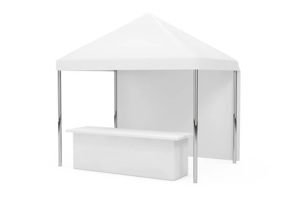 istock Advertising Promotional Outdoor Mobile Canopy Tent. 3d Rendering 856242202