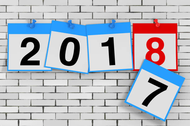 istock New 2018 Year Start Concept. Calendar Sheets with 2018 New Year Sign. 3d Rendering 856242328