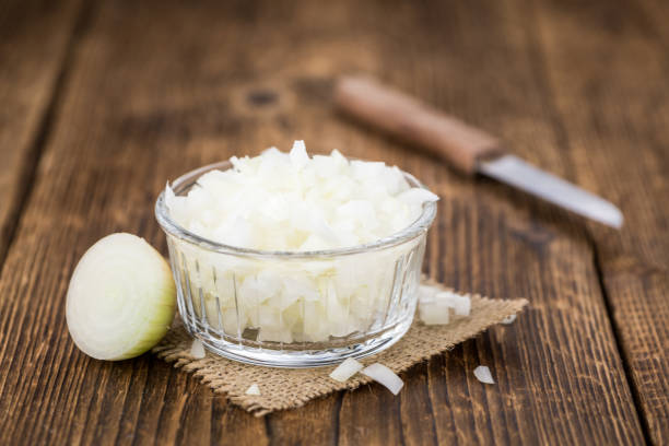 istock Homemade Chopped white onions 856242610