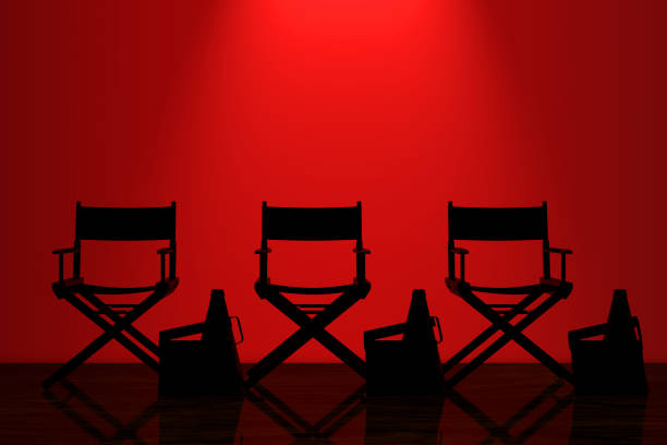 Empty seats in the theater auditorium. Closed theater