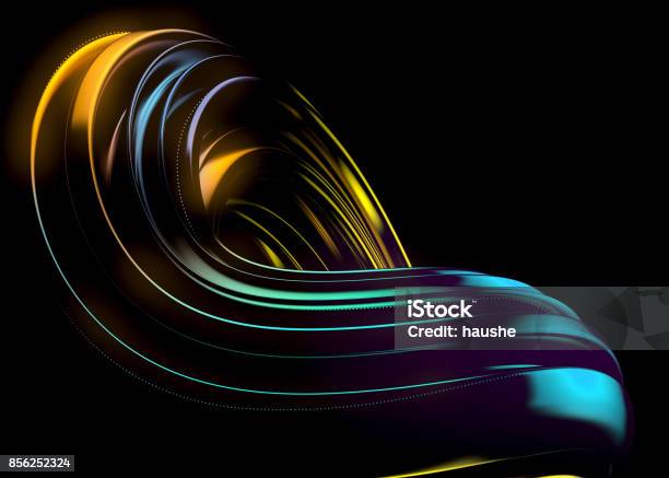 Colorful Futuristic Wallpaper 3d Abstract Liquid Shape With Waves In Motion  Trendy Wavy Neon Lines Digital