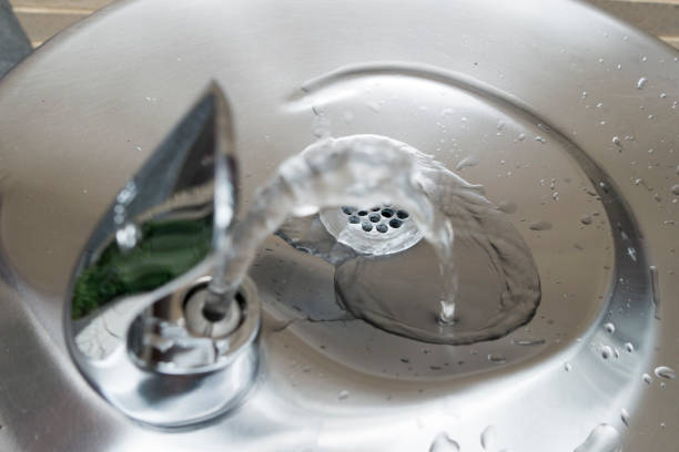 istock stainless steel water fountain 856256656