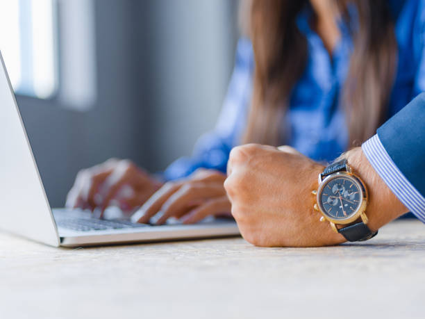 istock Successful business partners working with laptop in the office. Business concept. 856260148