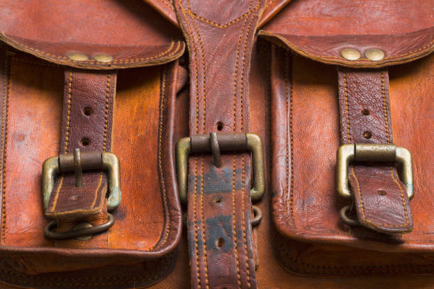 istock The old bag in leather buffalo with locks 856263002