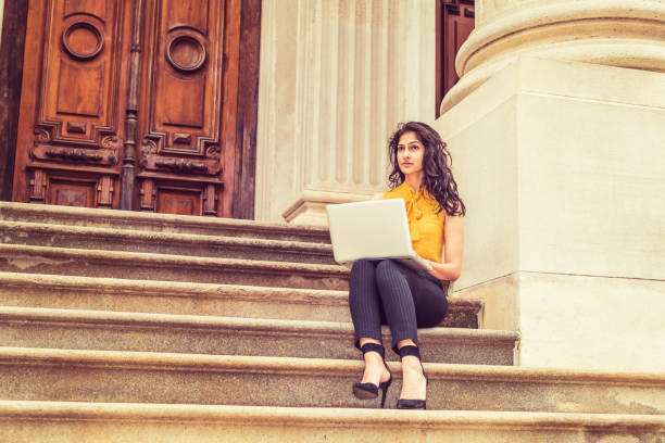 istock Young East Indian American college student studying in New York 856273036