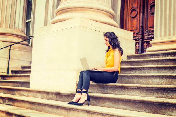 istock Young East Indian American college student studying in New York 856273052