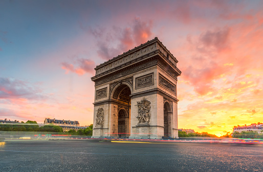 Arc De Triomphe In Paris Stock Photo - Download Image Now - Paris - France, Arc  de Triomphe - Paris, Triumphal Arch - iStock