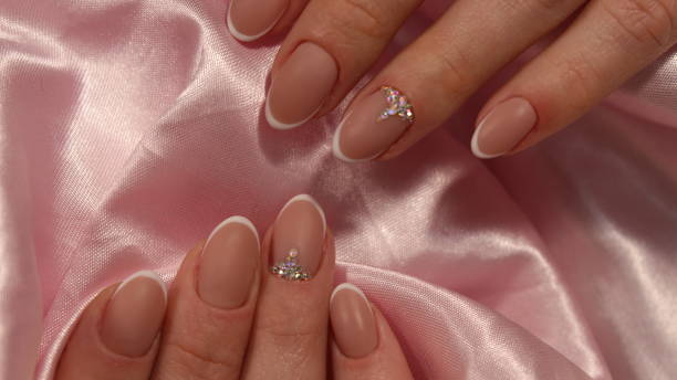 istock Wedding French manicure design 856273754