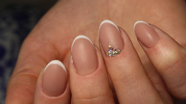 istock Wedding French manicure design 856275958