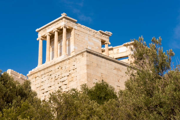 temple of athena nike stock photo
