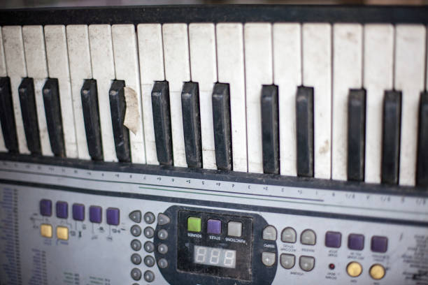 istock Old retro unnecessary faulty musical synthesizer 856303848