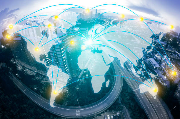 istock World network connection concept. World map and blur Kuala Lumpur cityscape background. 856311084