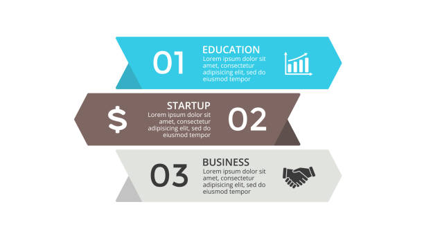 Vector arrows infographic, diagram chart, graph presentation. Business concept with options, parts, steps, processes Circle arrows diagram for graph infographic presentation with steps parts options. новая компания stock illustrations