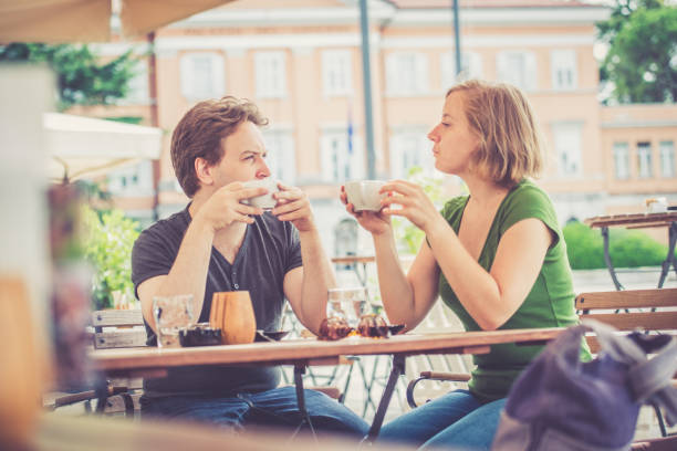 istock Couple drinking italian cappuccino 856324368