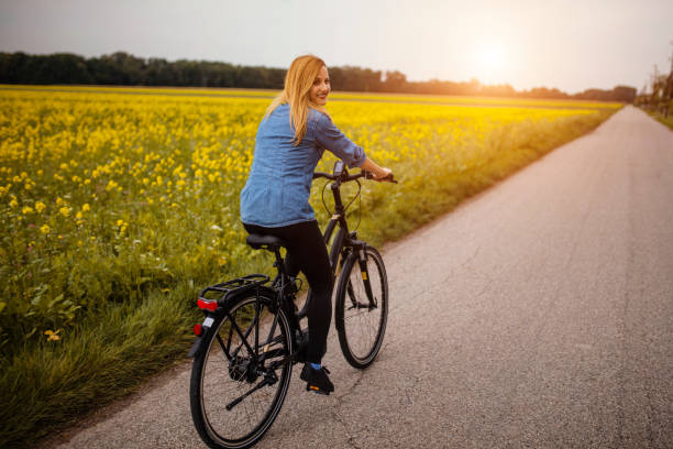 istock Woman riding on her Electric Bike 856332410