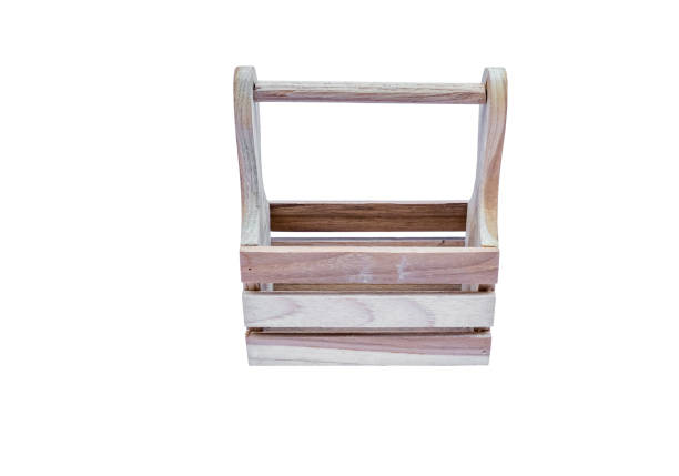istock empty baskets made of wood used for packaging anything for gift. isolated on white background with clipping path. 856335588