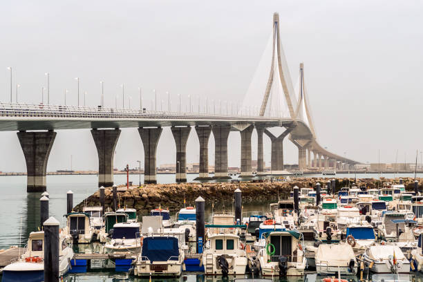 istock Bridge in cadiz, Spain. Constitution Bridg. 856336180