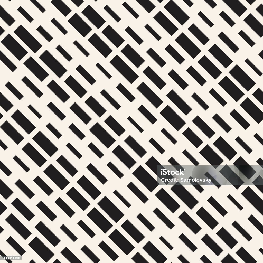 Black And White Irregular Dashed Lines Pattern Modern Abstract Vector ...