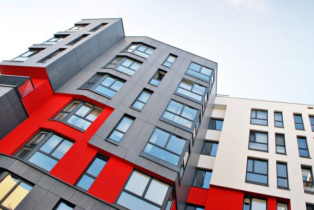 istock Modern, Luxury Apartment Building against blue sky 856353506