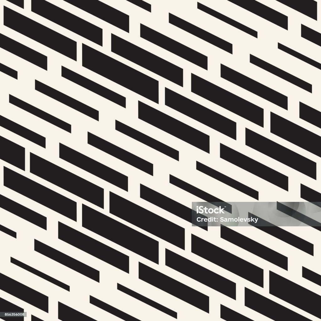 Black And White Irregular Dashed Lines Pattern Modern Abstract Vector ...