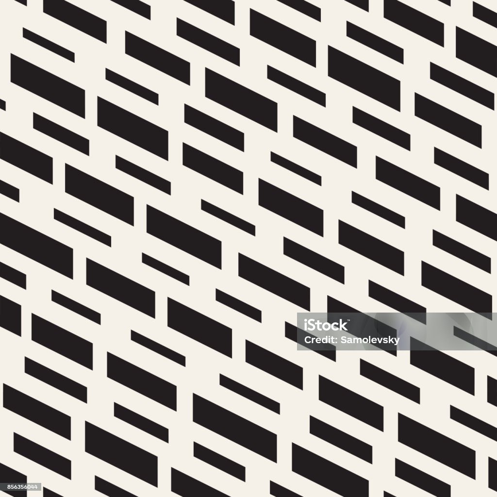 Black And White Irregular Dashed Lines Pattern Modern Abstract Vector ...