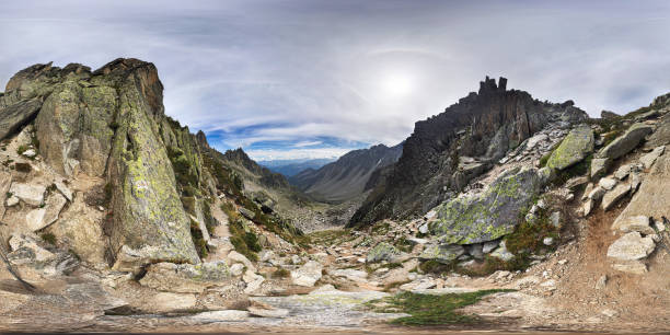 istock Mountain view 360 panorama in european alps 856359110