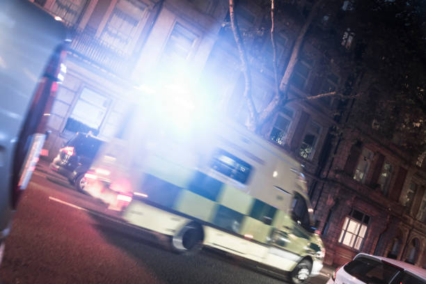 istock Speeding ambulance, London, England, UK 856373448