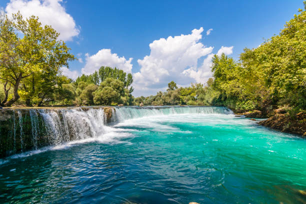 Manavgat Waterfall in Turkey stock photo