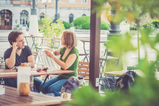 istock Couple drinking italian cappuccino 856389466