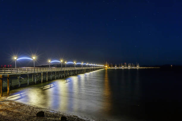istock night view of a pier 856392512
