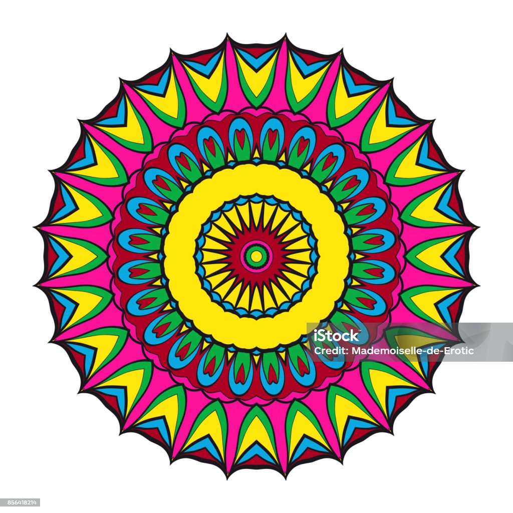 Thiết Kế Mandala Hoa Mẫu Tròn Vector Màu Thiết Kế Thiệp Chúc Mừng ...