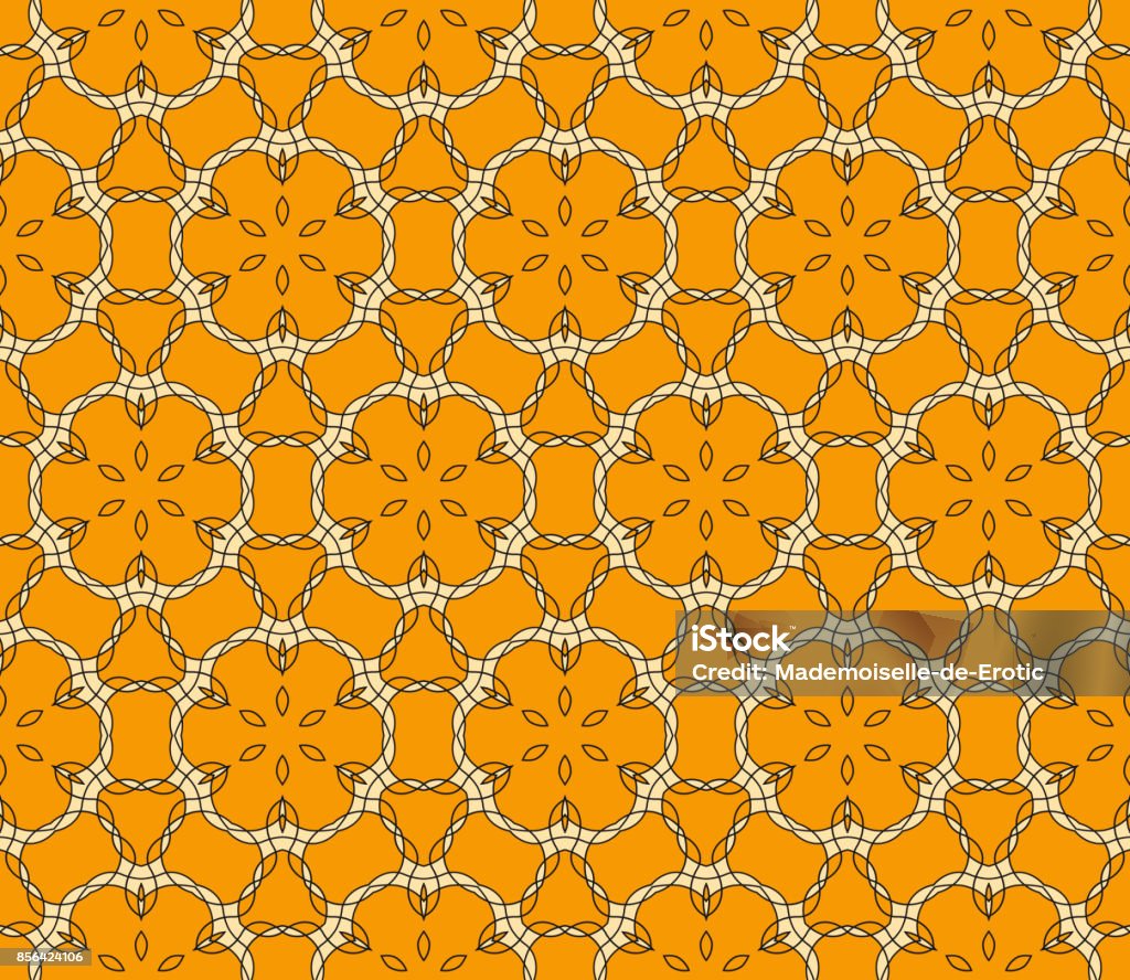 Vector Illustration Seamless Floral Geometric Pattern Fabric Repeating ...