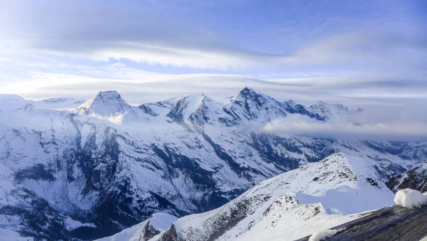 istock The view of the mountains is covered with snow. 856432404