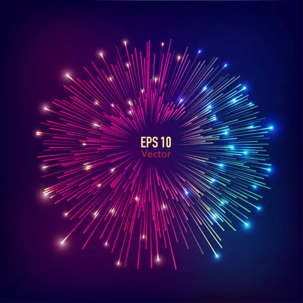 Vector illustration of fireworks