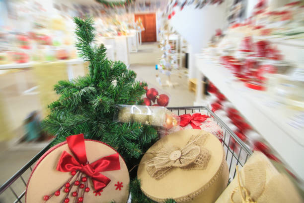 Shopping natalizio - foto stock