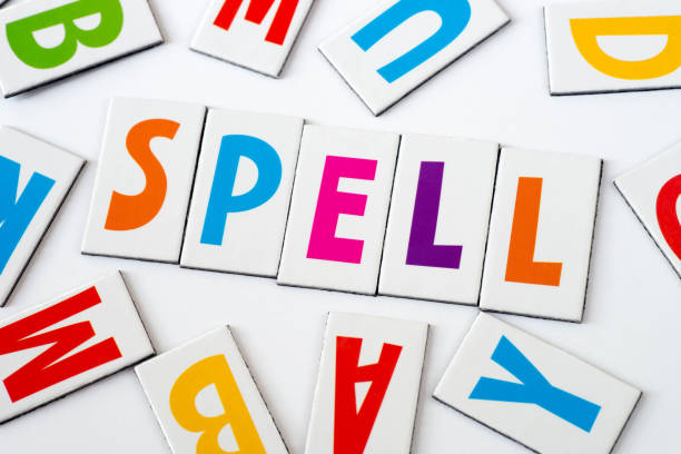 word spell  made of colorful letters word spell  made of colorful letters on white background spelling bee stock pictures, royalty-free photos & images