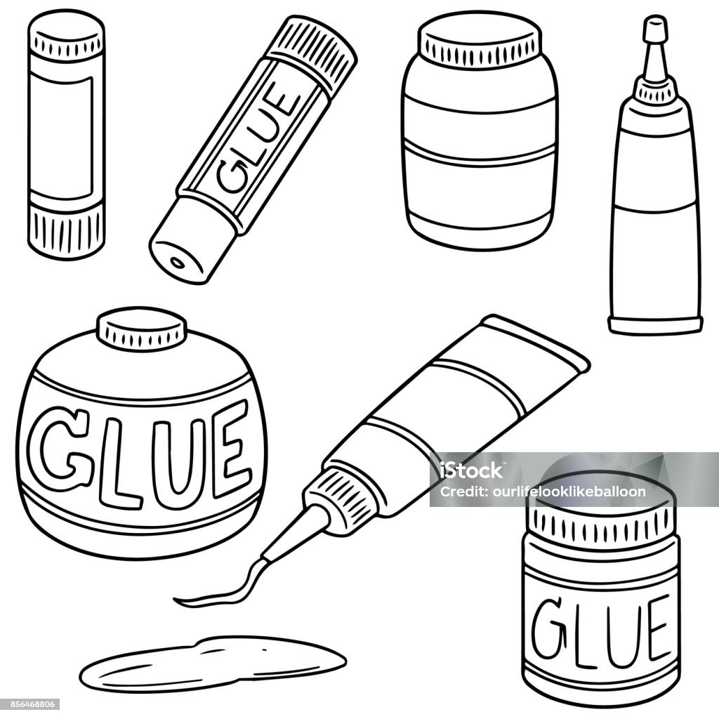 Glue Stock Photo - Download Image Now - Glue, Craft, White Color - iStock