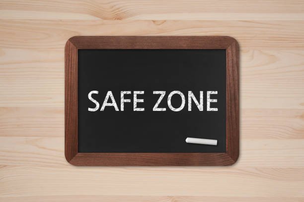 Safe Zone - Business Chalkboard Background Blackboard Business Strategy Concept planning zoning stock pictures, royalty-free photos & images