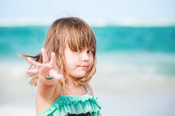 istock Portrait of happy blond baby girl 856477258