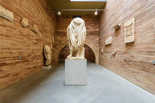 busts and statues exhibited in the rooms of the Museum