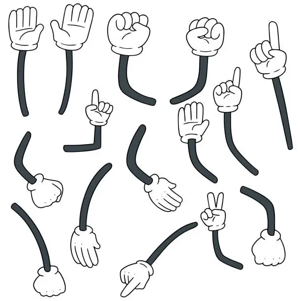 Vector illustration of cartoon arm