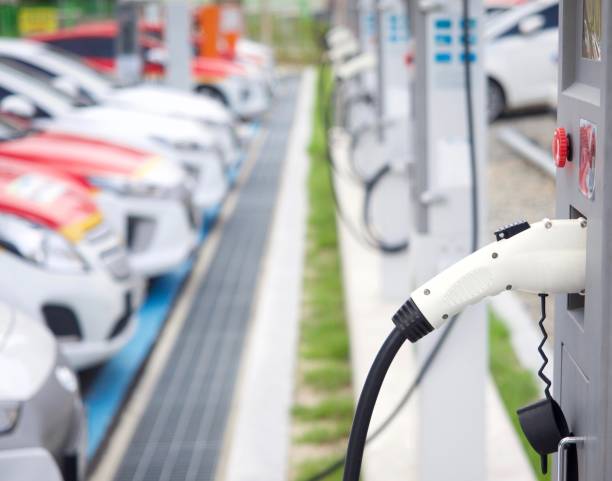 istock Electric car charging station in Korea 856481750