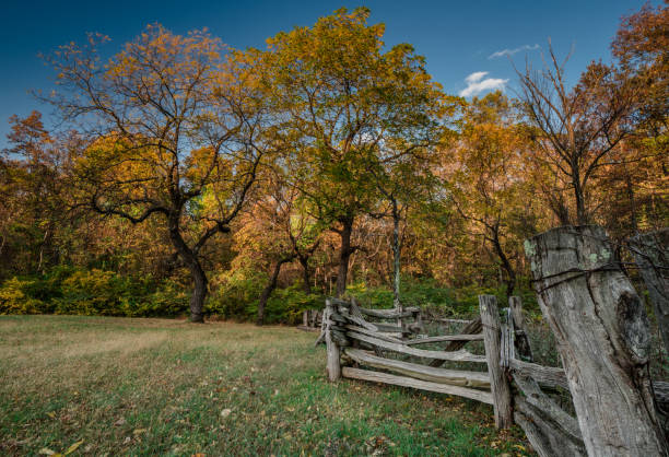 istock fence and field in the Appalachians in fall 856492486