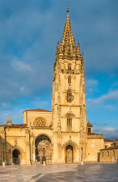 Cathedral of San Salvador (Catedral Metropolitana Basílica de San Salvador), Oviedo,  Asturias, northern Spain. Gothic style with pre-Romanesque, Romanesque, Renaissance and Baroque elements.