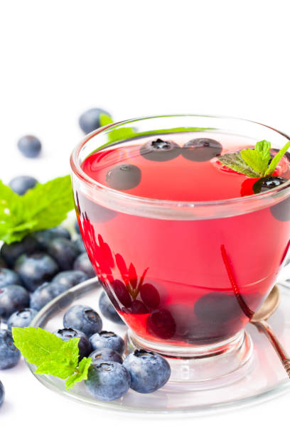 istock blueberry  tea with mint leaves on white background isolated 856500662