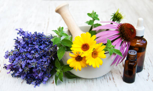 istock medical flowers in mortar 856500872