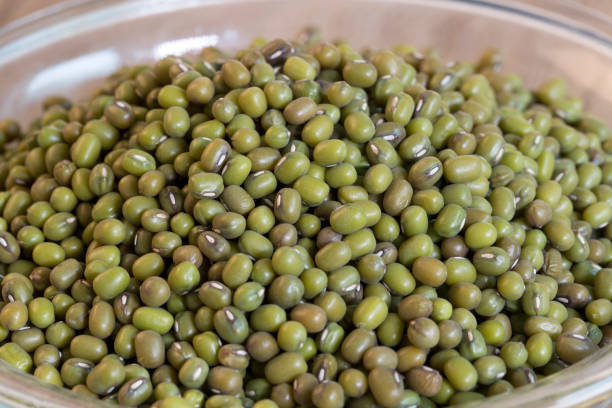 istock Mung beans in a glass bowl on the table. 856503458