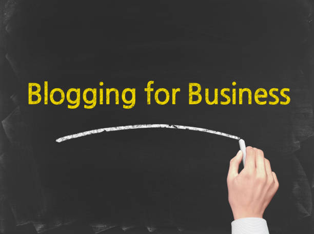 istock Blogging for Business - Business Chalkboard Background 856508642